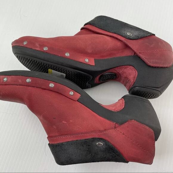 Merrell Luxe wrap red leather mule black interior and sole - Picture 3 of 10